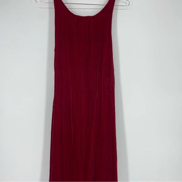 CP Shades Long Velvet Sleeveless Dress Size Small Red - Picture 5 of 8